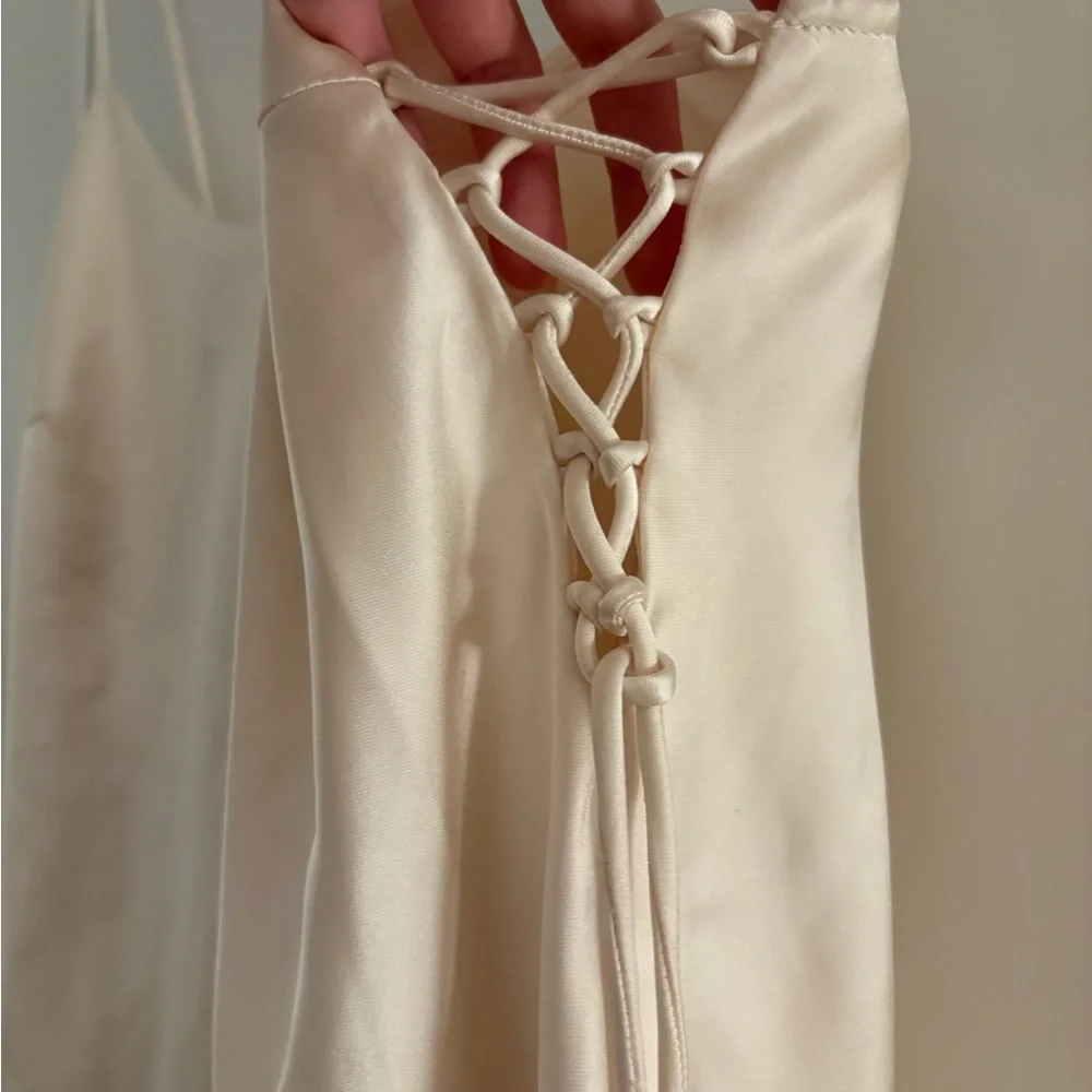 NEW NWT Zara Cream Slip Dress - Picture 6 of 7